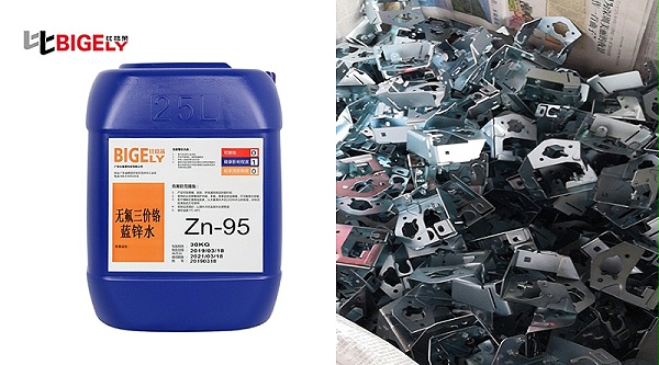 比格莱三价铬蓝白钝化剂Zn-95生产效果图