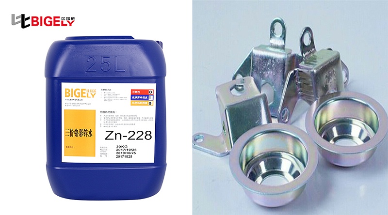 比格莱三价铬彩色钝化液Zn-228生产效果图